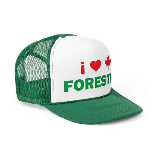 I Love Forestry Trucker Cap - Perfect for Nature Lovers and Forestry Enthusiasts