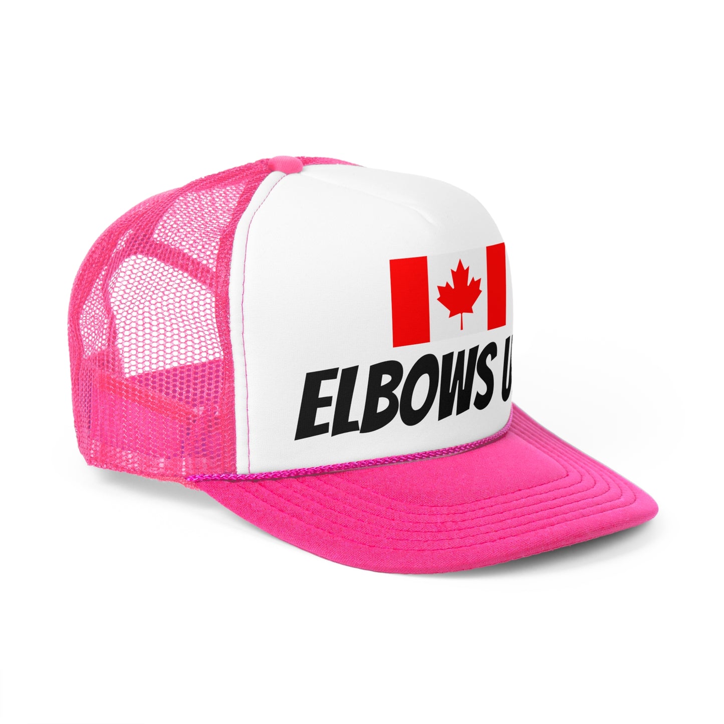 'Elbows Up!' - Canadian Flag Trucker Cap