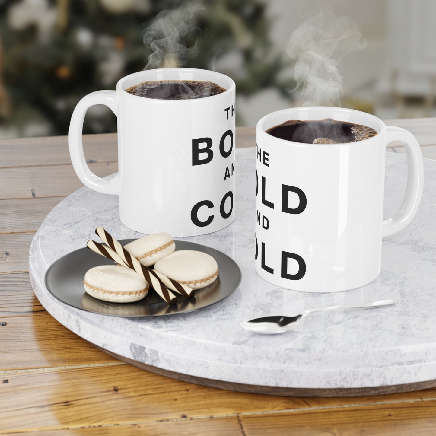 The Bold and Cold - Ceramic Coffee Mug - Motivational Drinkware for Home or Office