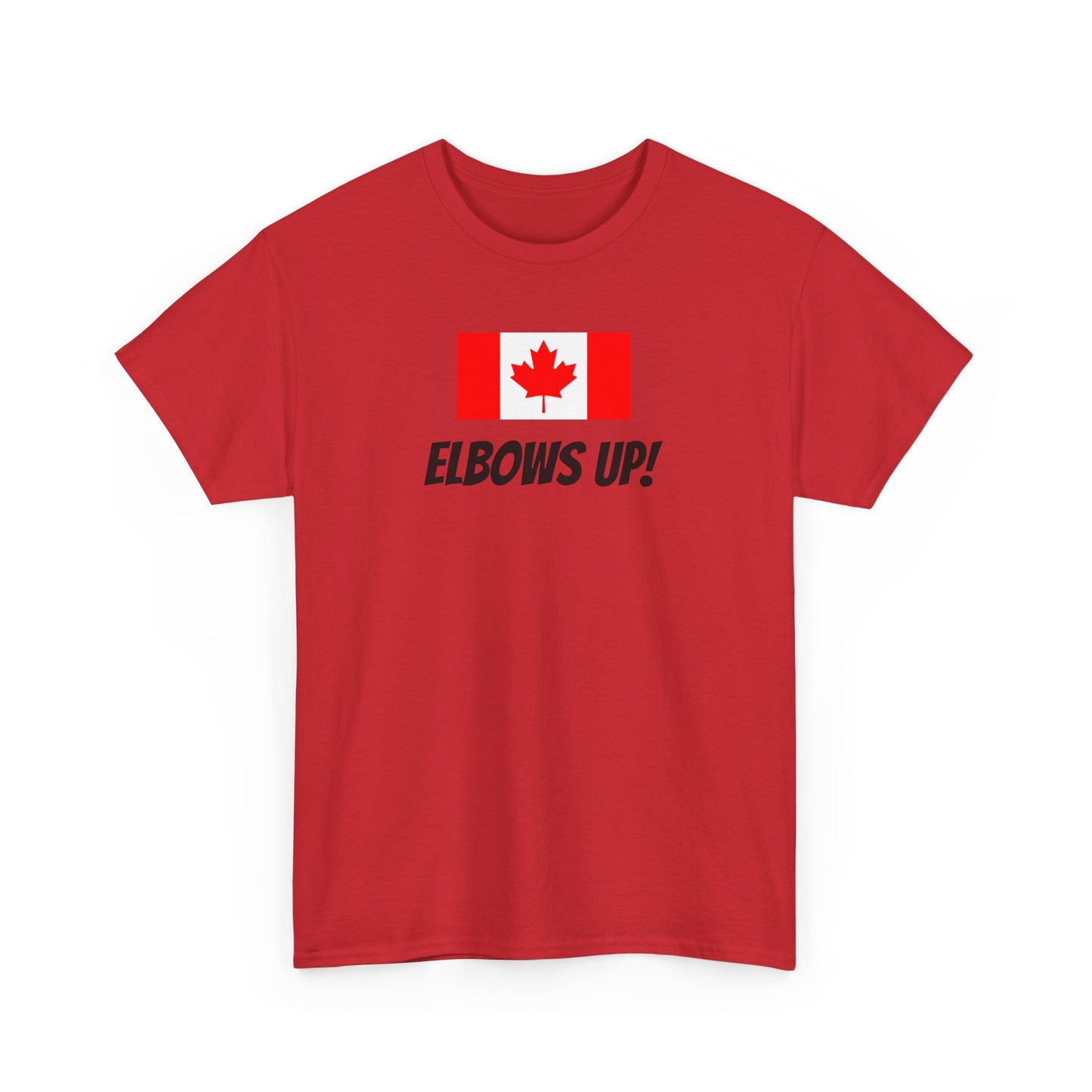 Canada Flag Elbows Up Unisex Heavy Cotton Tee