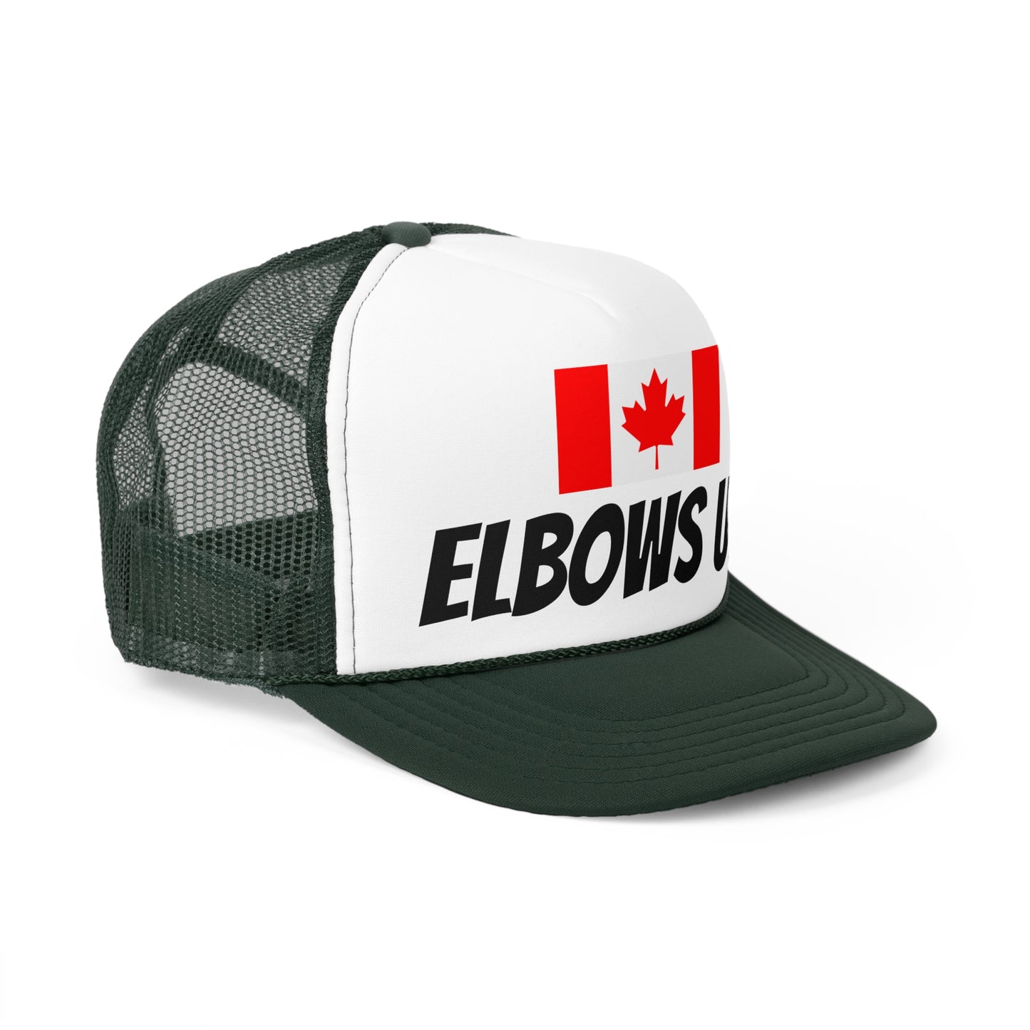 'Elbows Up!' - Canadian Flag Trucker Cap