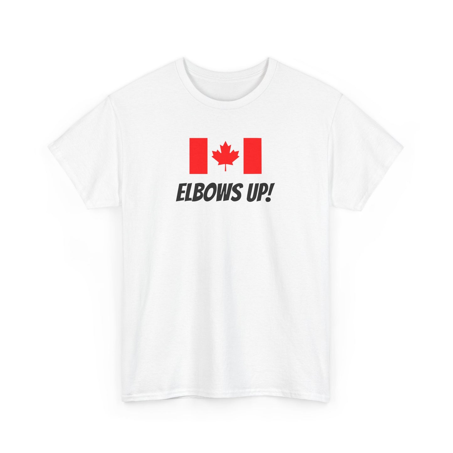 Canada Flag Elbows Up Unisex Heavy Cotton Tee