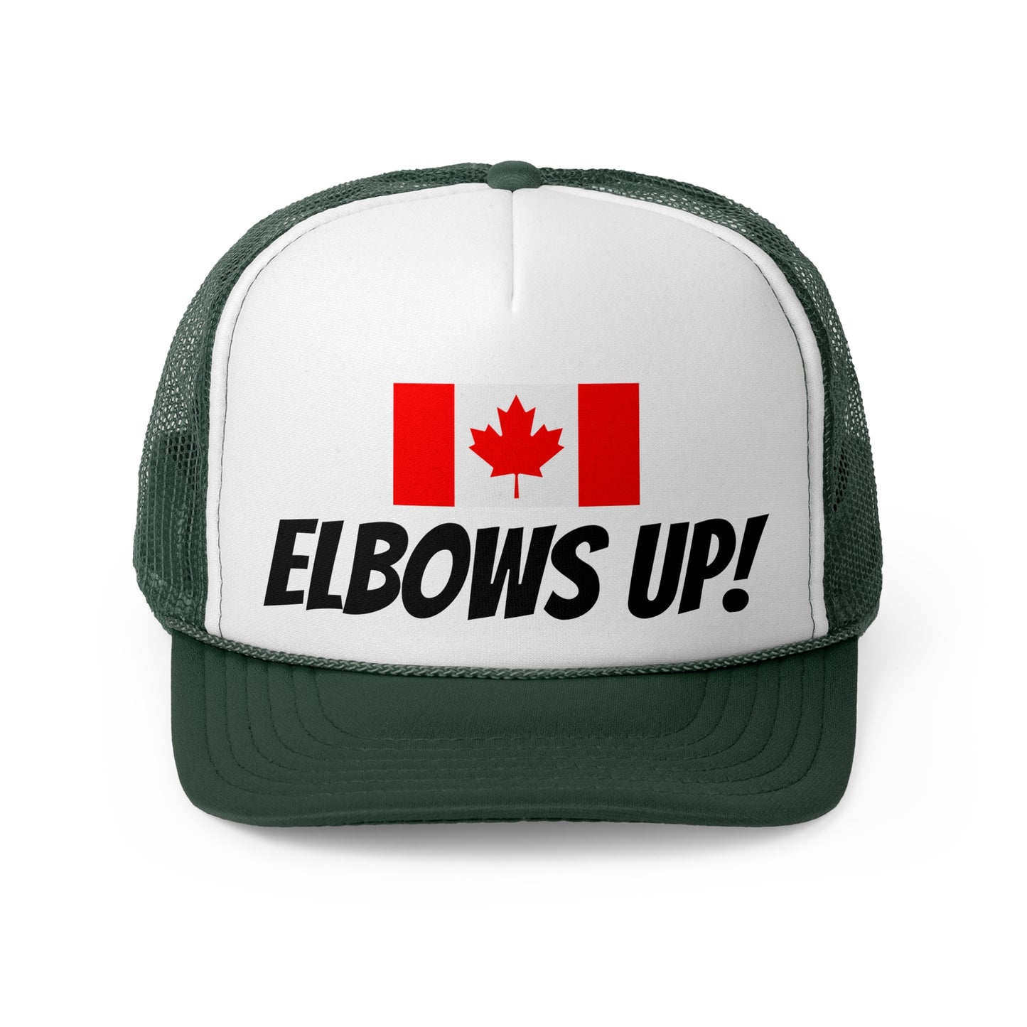 'Elbows Up!' - Canadian Flag Trucker Cap