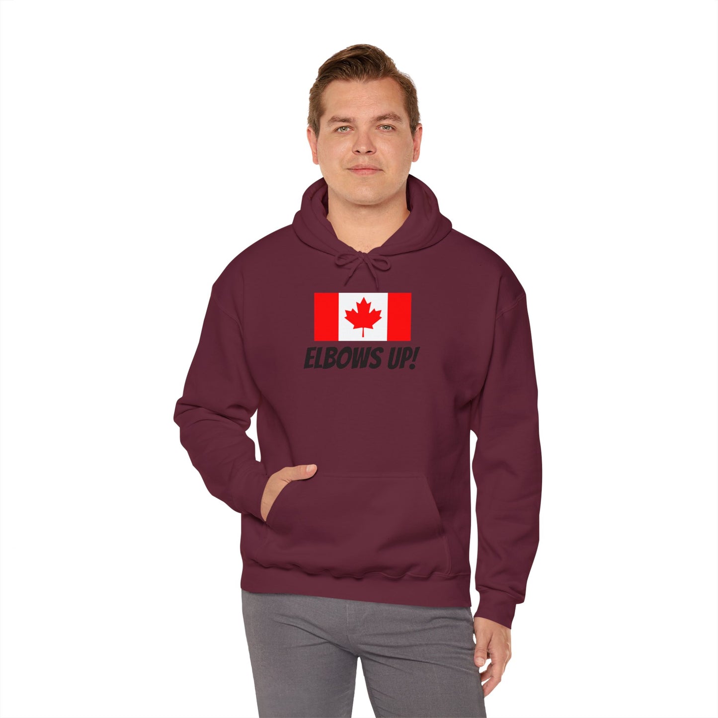 Canada Elbows Up Hoodie - Unisex Heavy Blend™ Sweatshirt