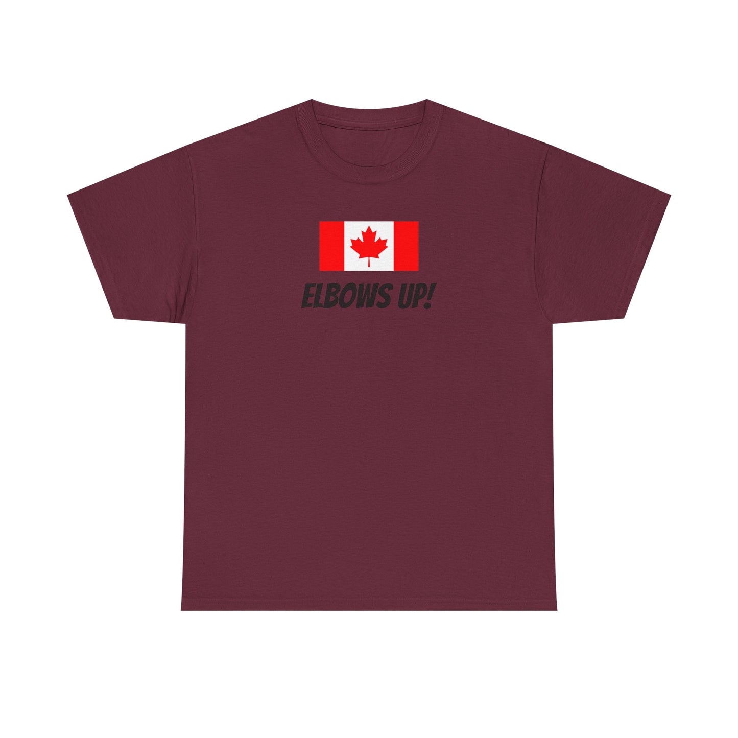 Canada Flag Elbows Up Unisex Heavy Cotton Tee