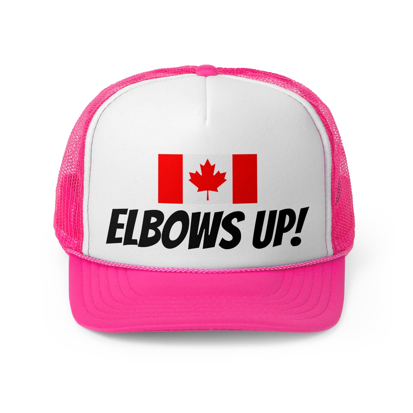 'Elbows Up!' - Canadian Flag Trucker Cap