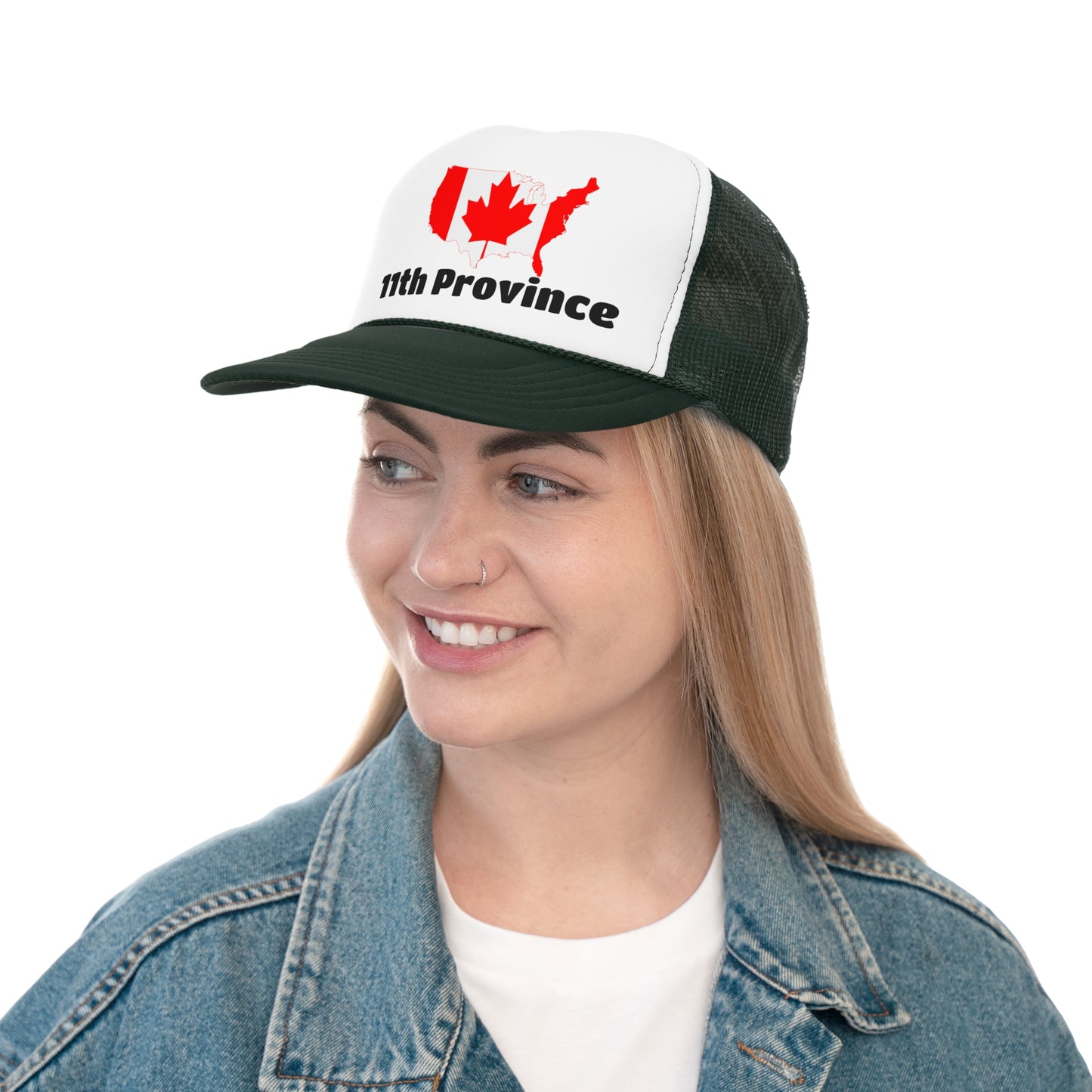 11th Province Canada Trucker Cap - Fun Map Design for Proud Canadians