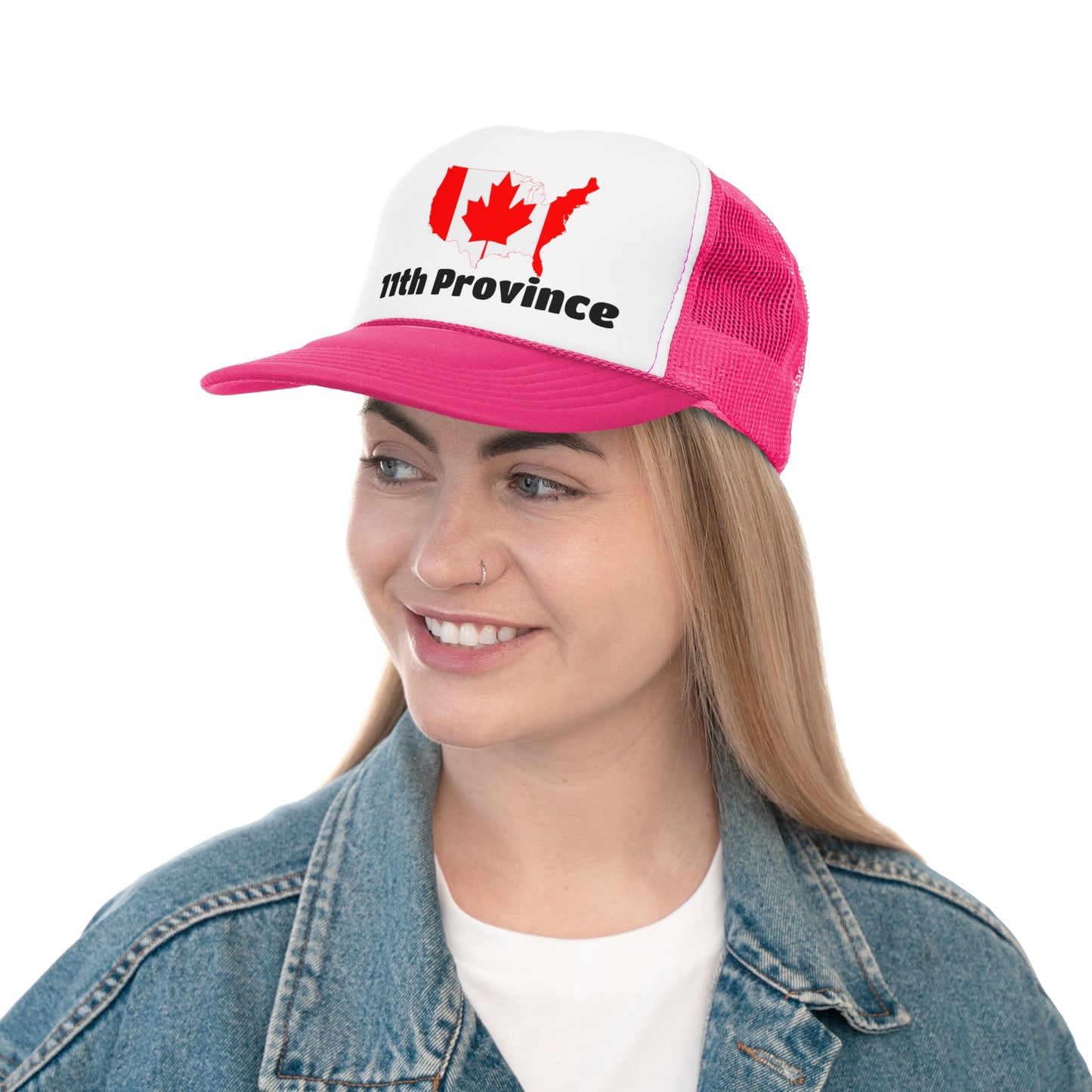 11th Province Canada Trucker Cap - Fun Map Design for Proud Canadians