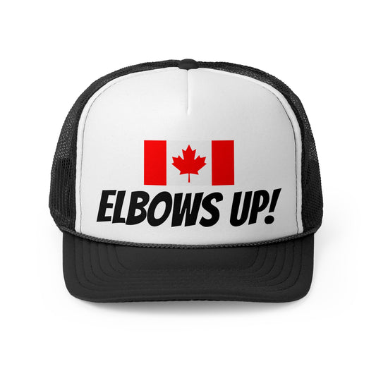 'Elbows Up!' - Canadian Flag Trucker Cap