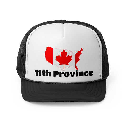 11th Province Canada Trucker Cap - Fun Map Design for Proud Canadians