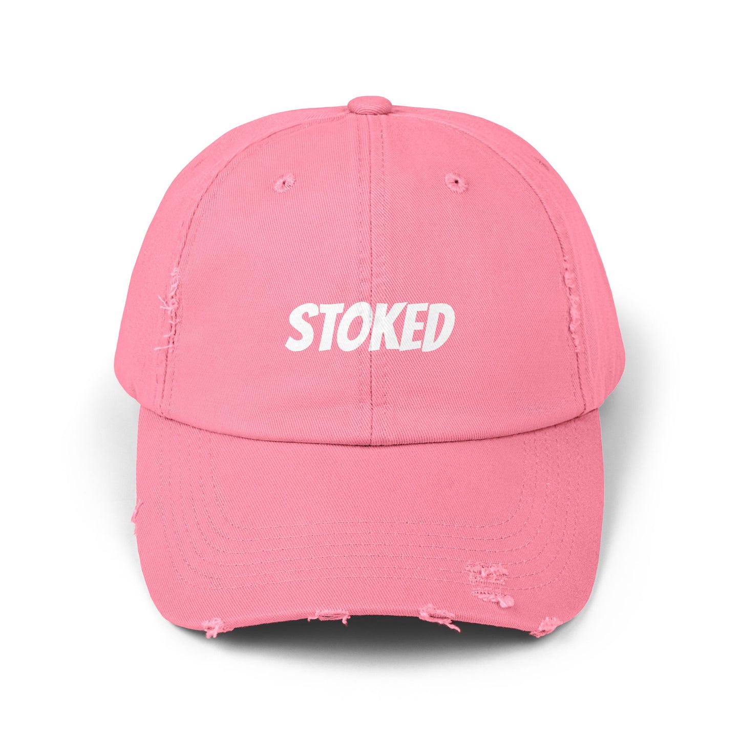 Unisex Distressed Cap - STOKED Vintage Look Hat for Casual Style