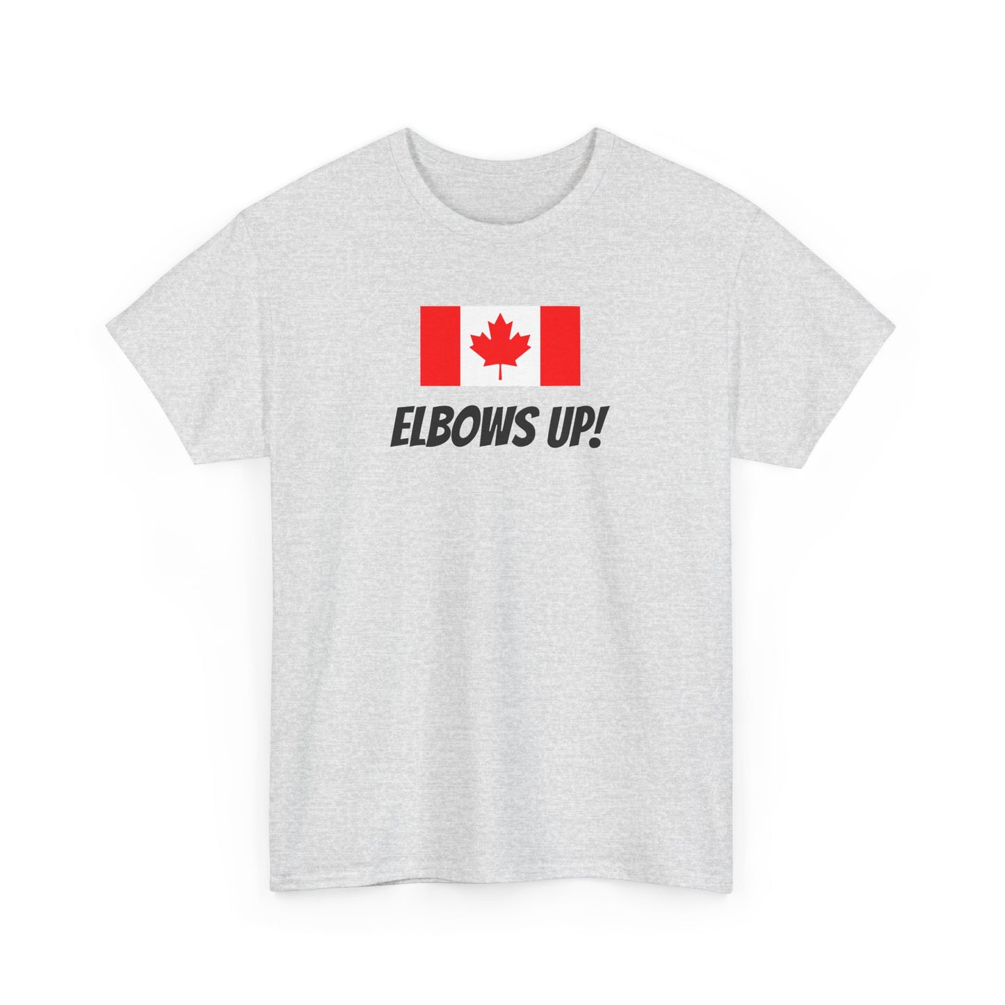 Canada Flag Elbows Up Unisex Heavy Cotton Tee