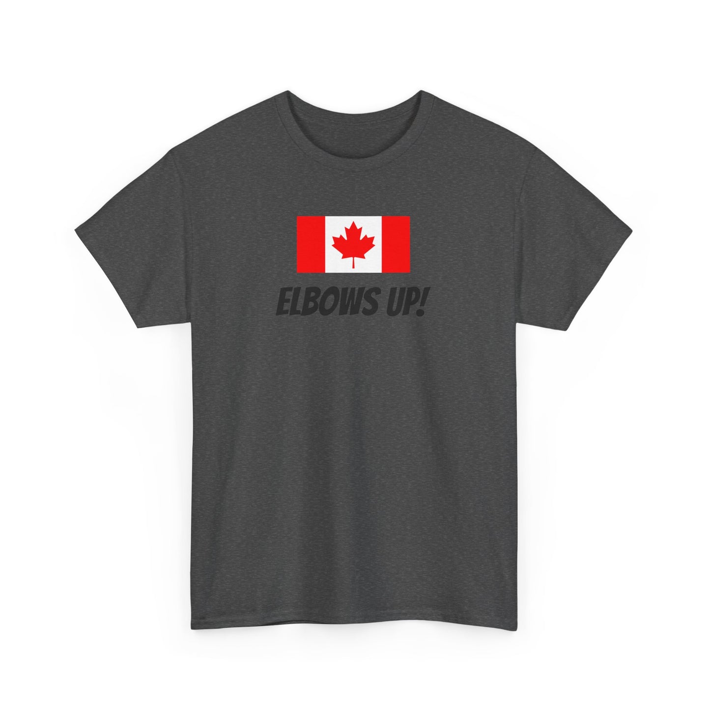 Canada Flag Elbows Up Unisex Heavy Cotton Tee