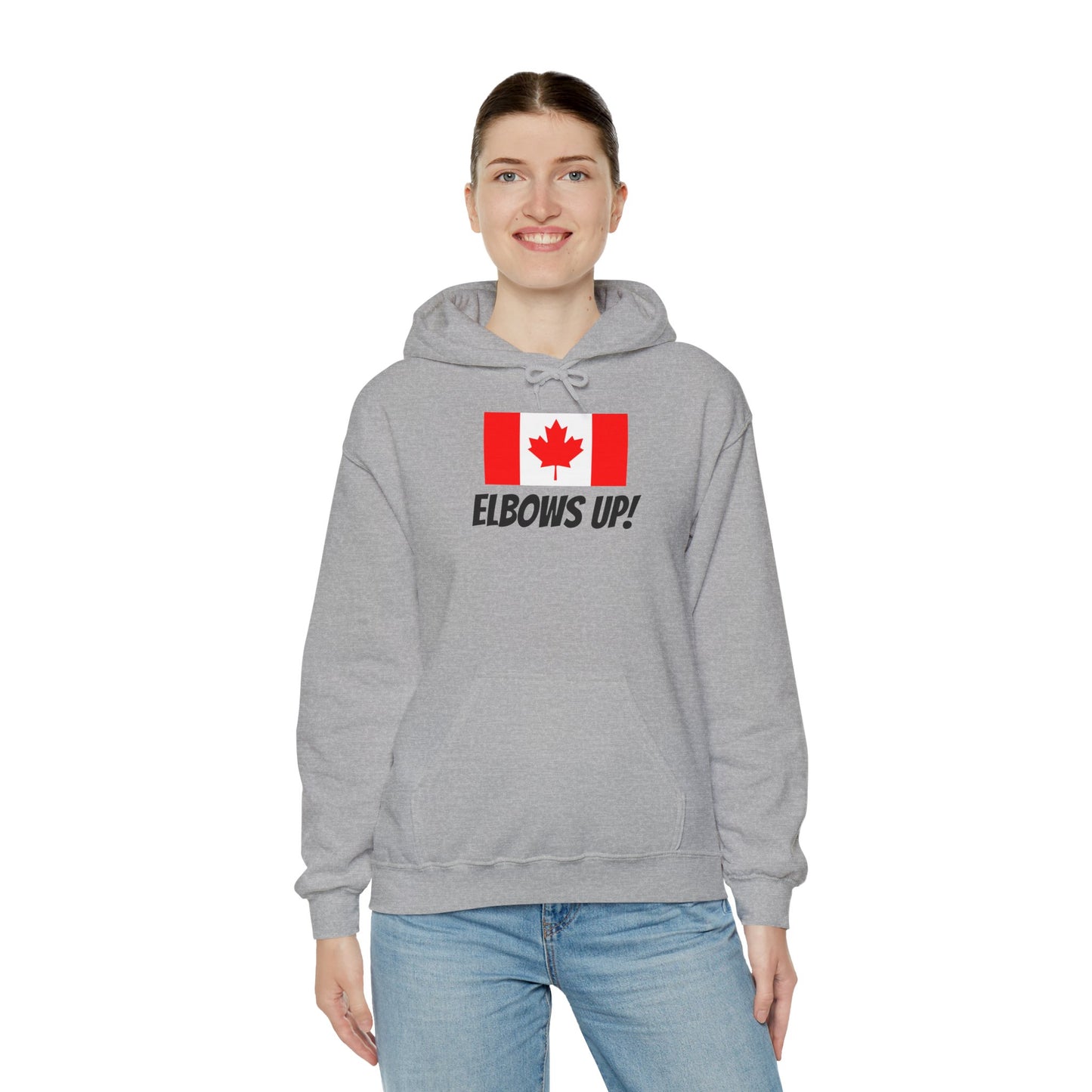 Canada Elbows Up Hoodie - Unisex Heavy Blend™ Sweatshirt