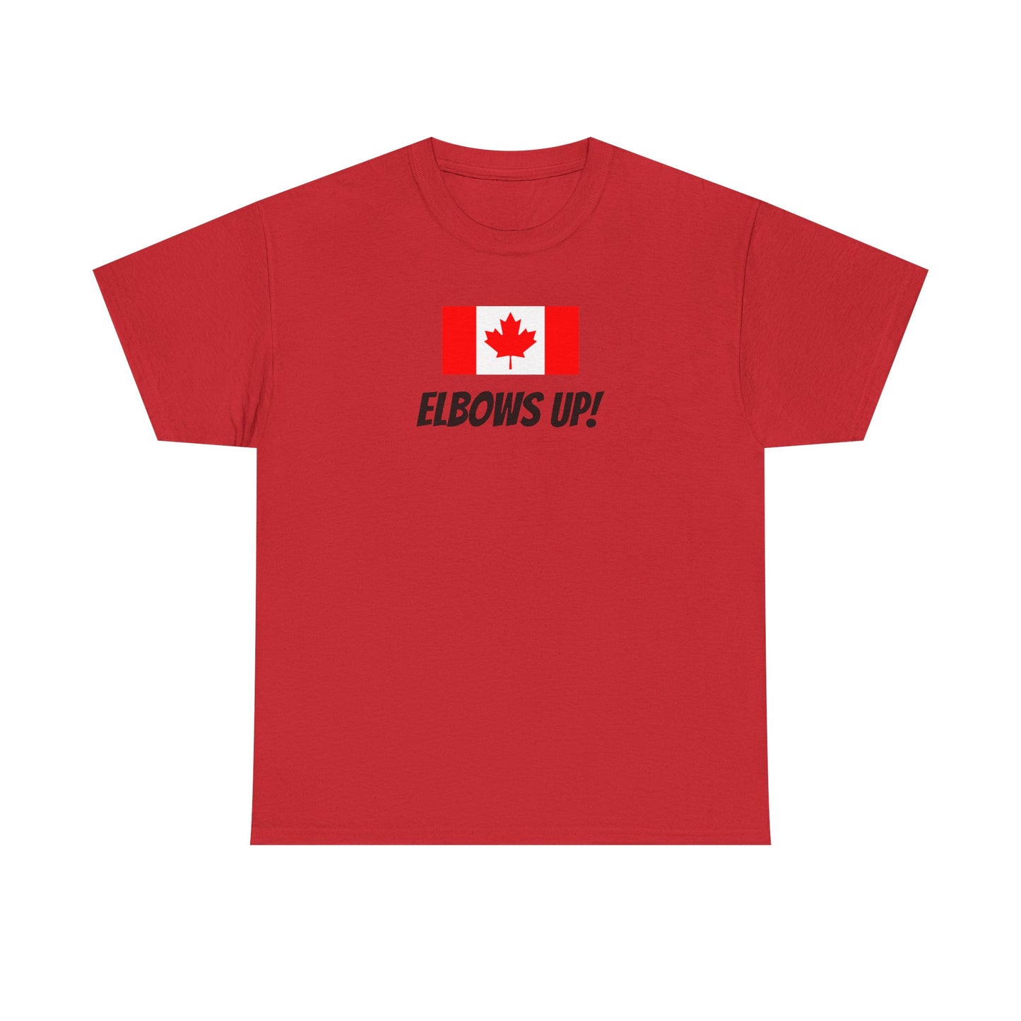 Canada Flag Elbows Up Unisex Heavy Cotton Tee