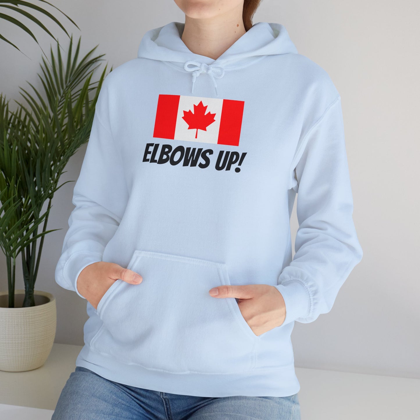 Canada Elbows Up Hoodie - Unisex Heavy Blend™ Sweatshirt