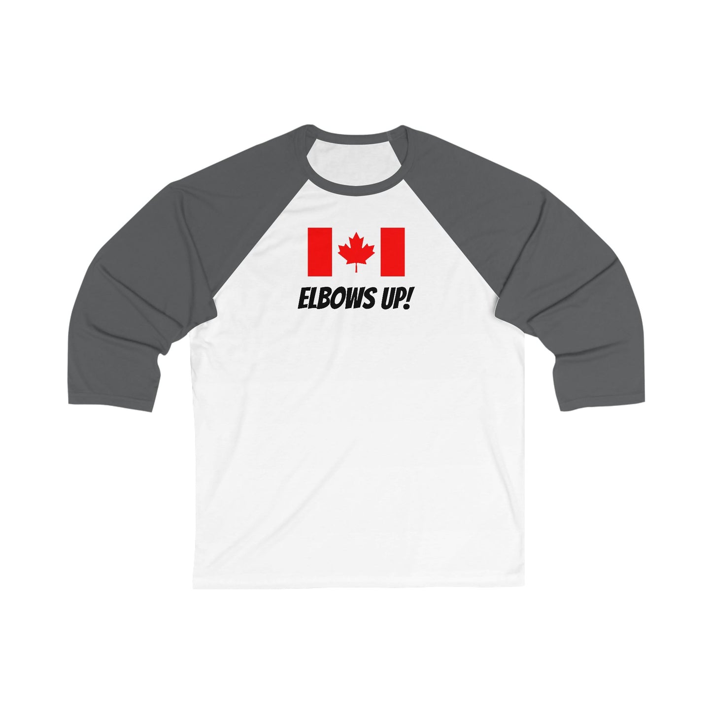 Elbows Up! Canada Baseball Tee - Unisex 3/4 Sleeve Shirt for Celebrate Canadian Pride