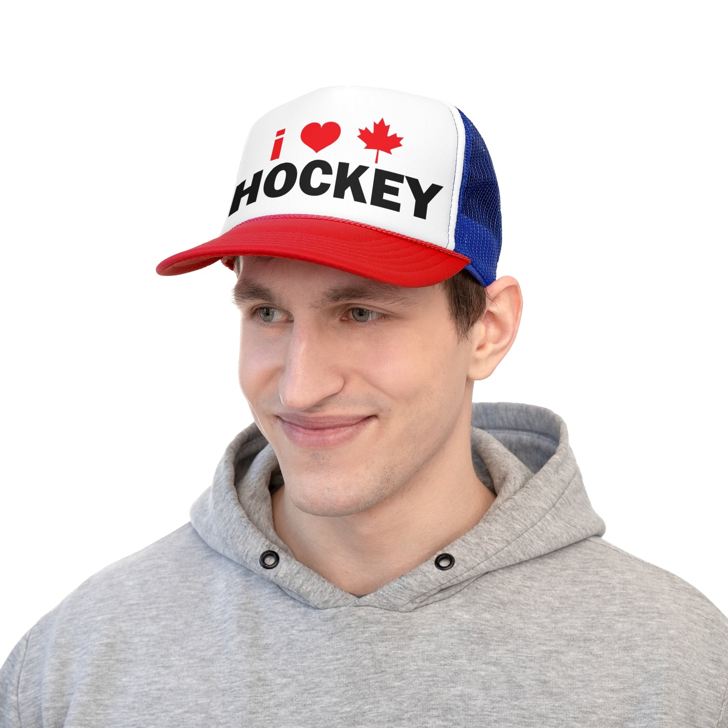 I Love Hockey Trucker Cap - Perfect for Fans and Celebrations