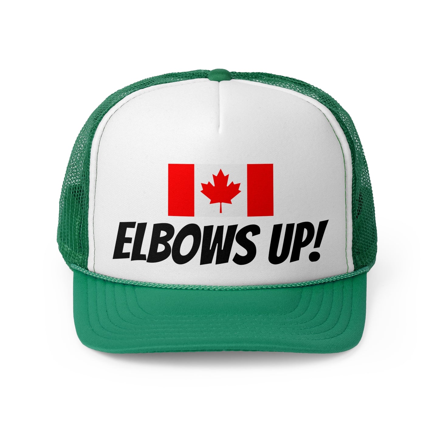 'Elbows Up!' - Canadian Flag Trucker Cap