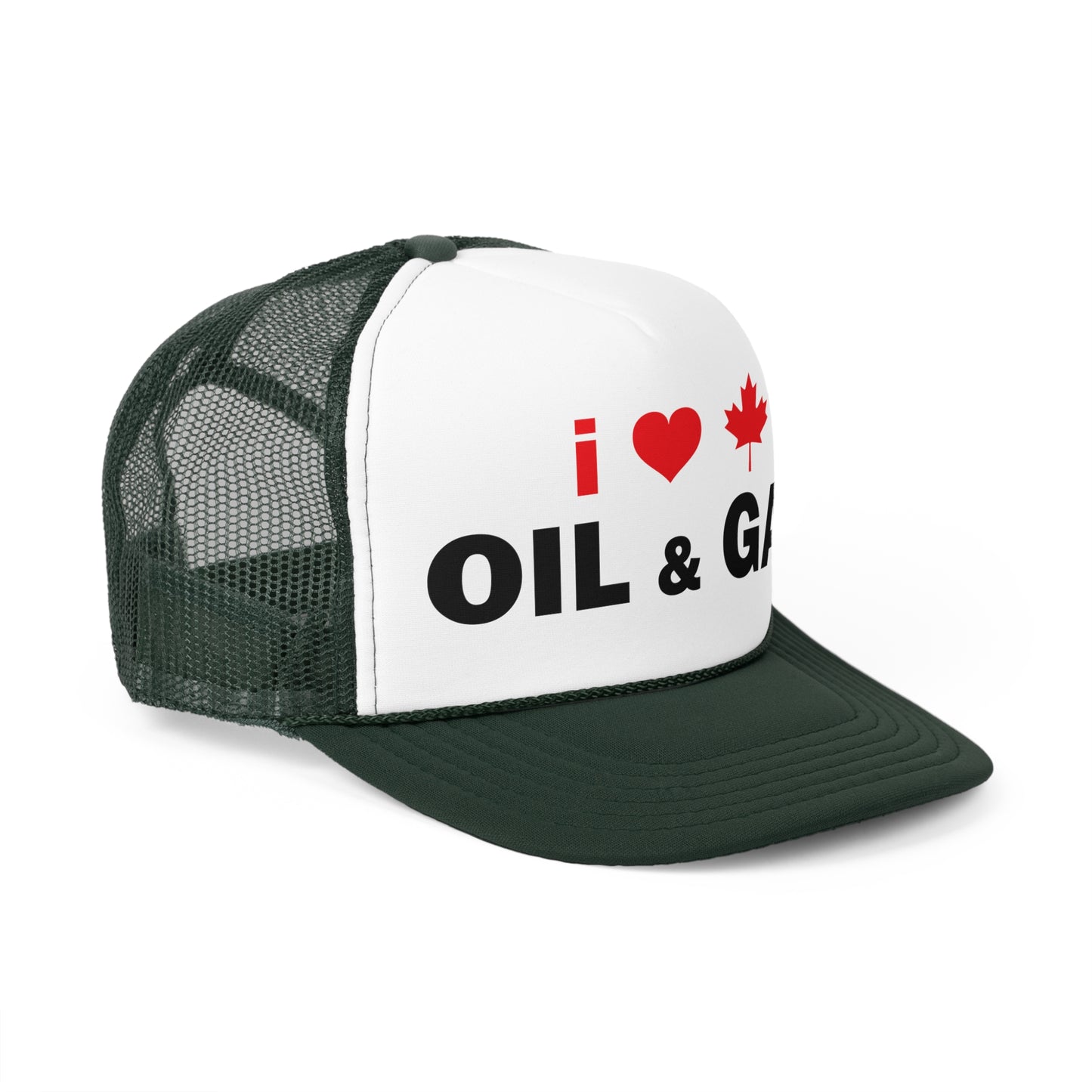 I Love Oil & Gas Trucker Cap - Canadian Pride Hat for Enthusiasts