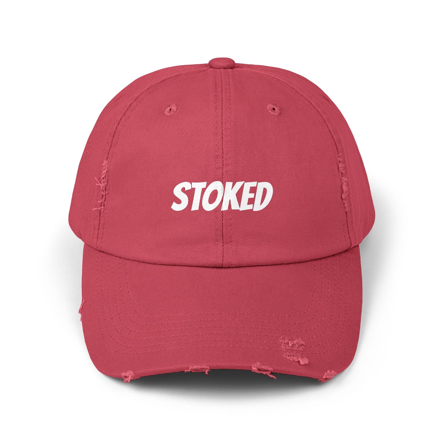 Unisex Distressed Cap - STOKED Vintage Look Hat for Casual Style