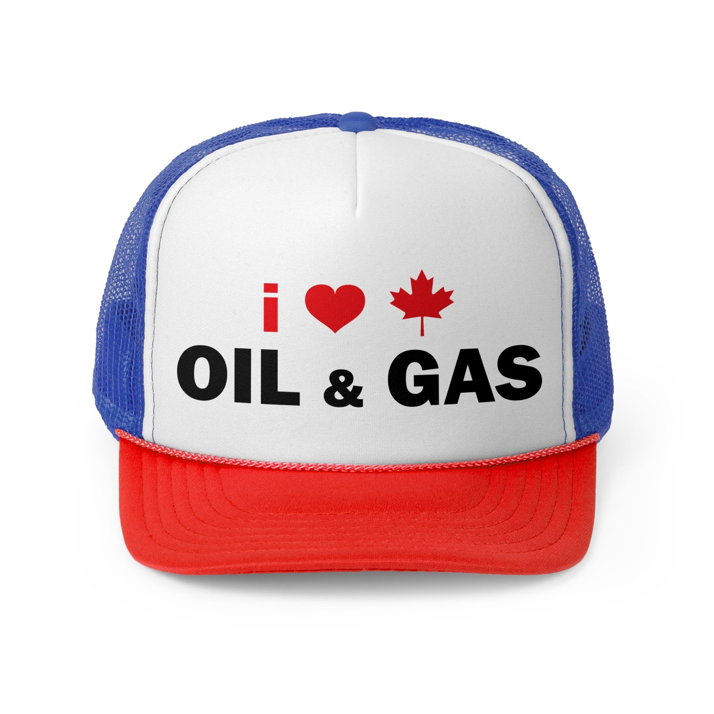 I Love Oil & Gas Trucker Cap - Canadian Pride Hat for Enthusiasts