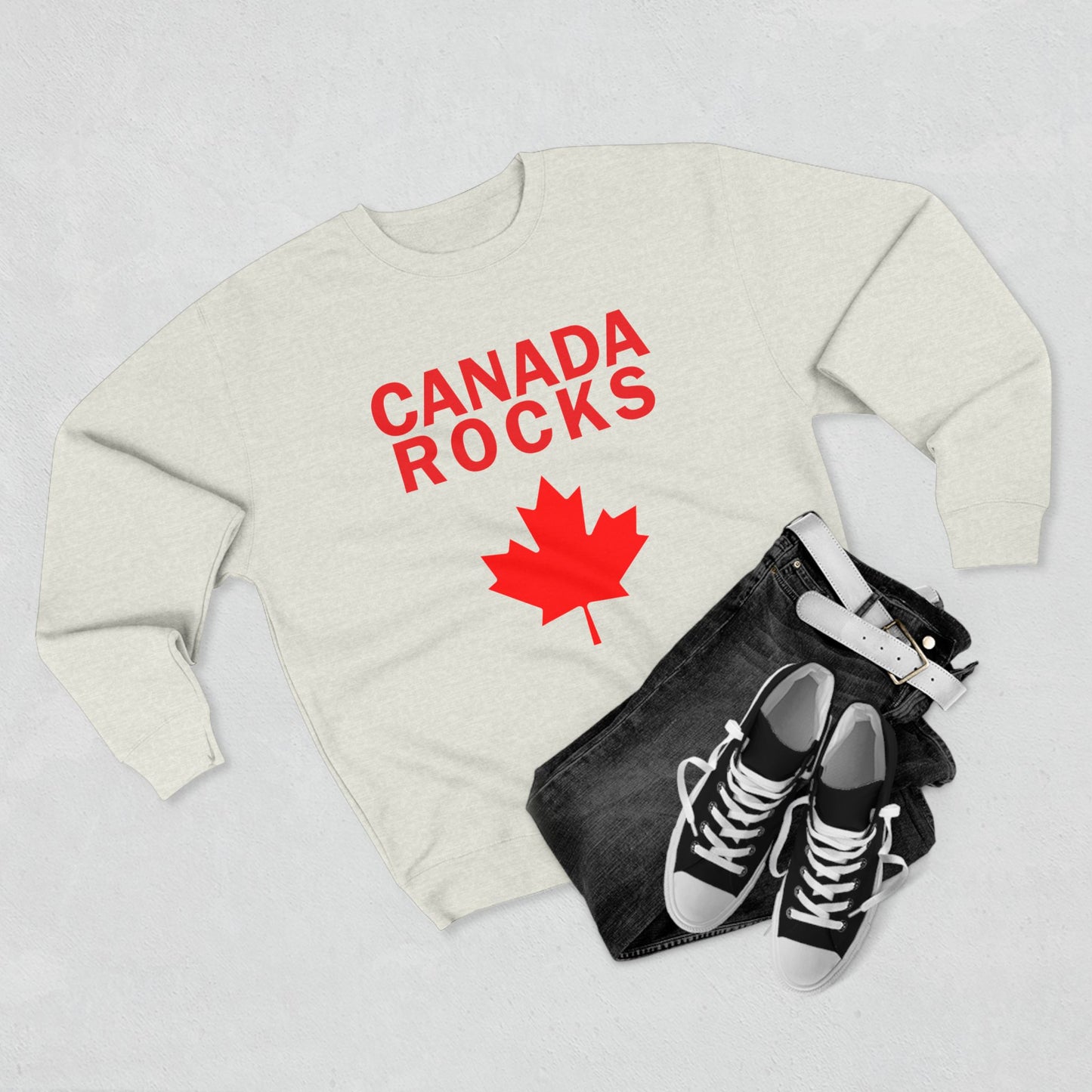 Canada Rocks Unisex Crewneck Sweatshirt - Cozy Canadian Pride Apparel