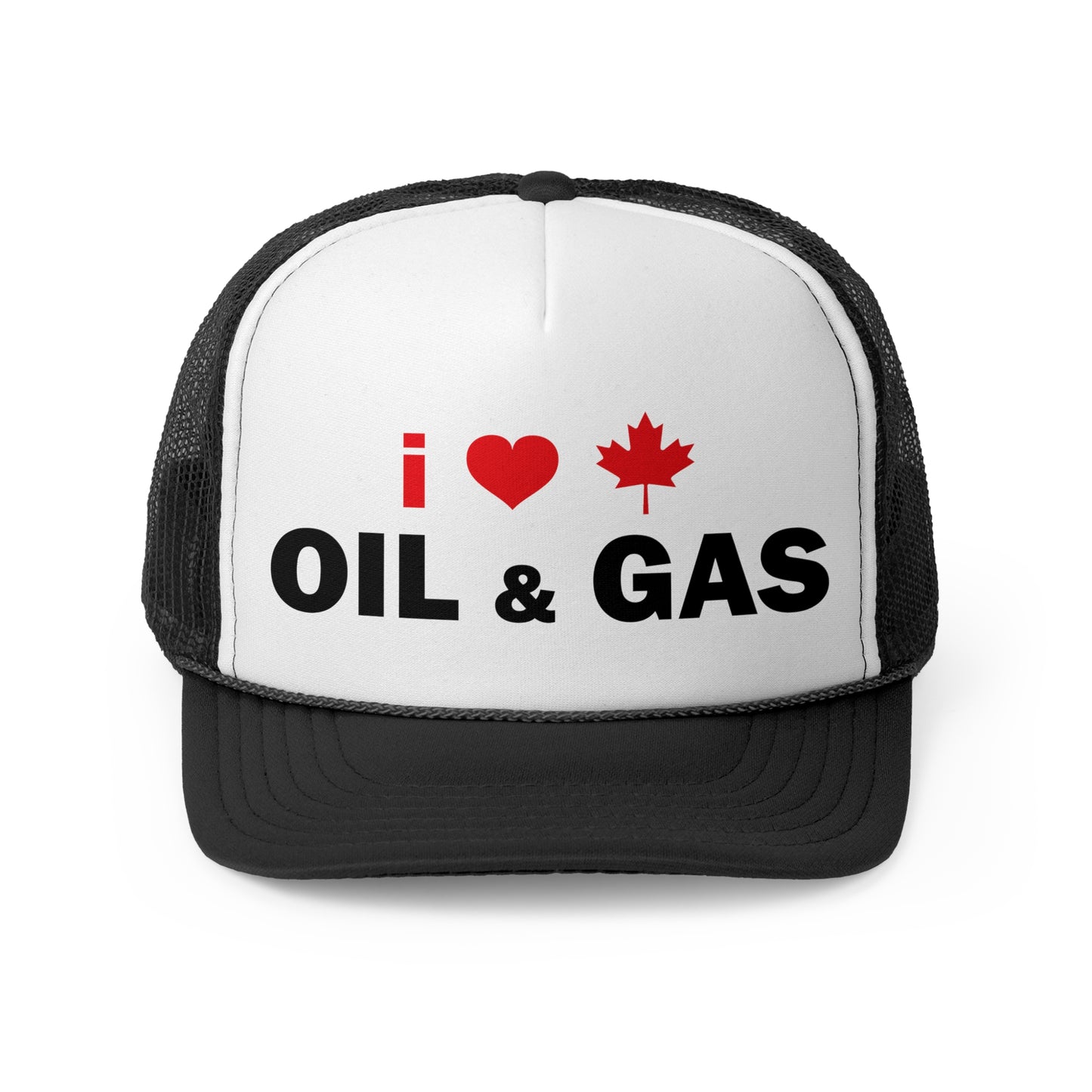 I Love Oil & Gas Trucker Cap - Canadian Pride Hat for Enthusiasts