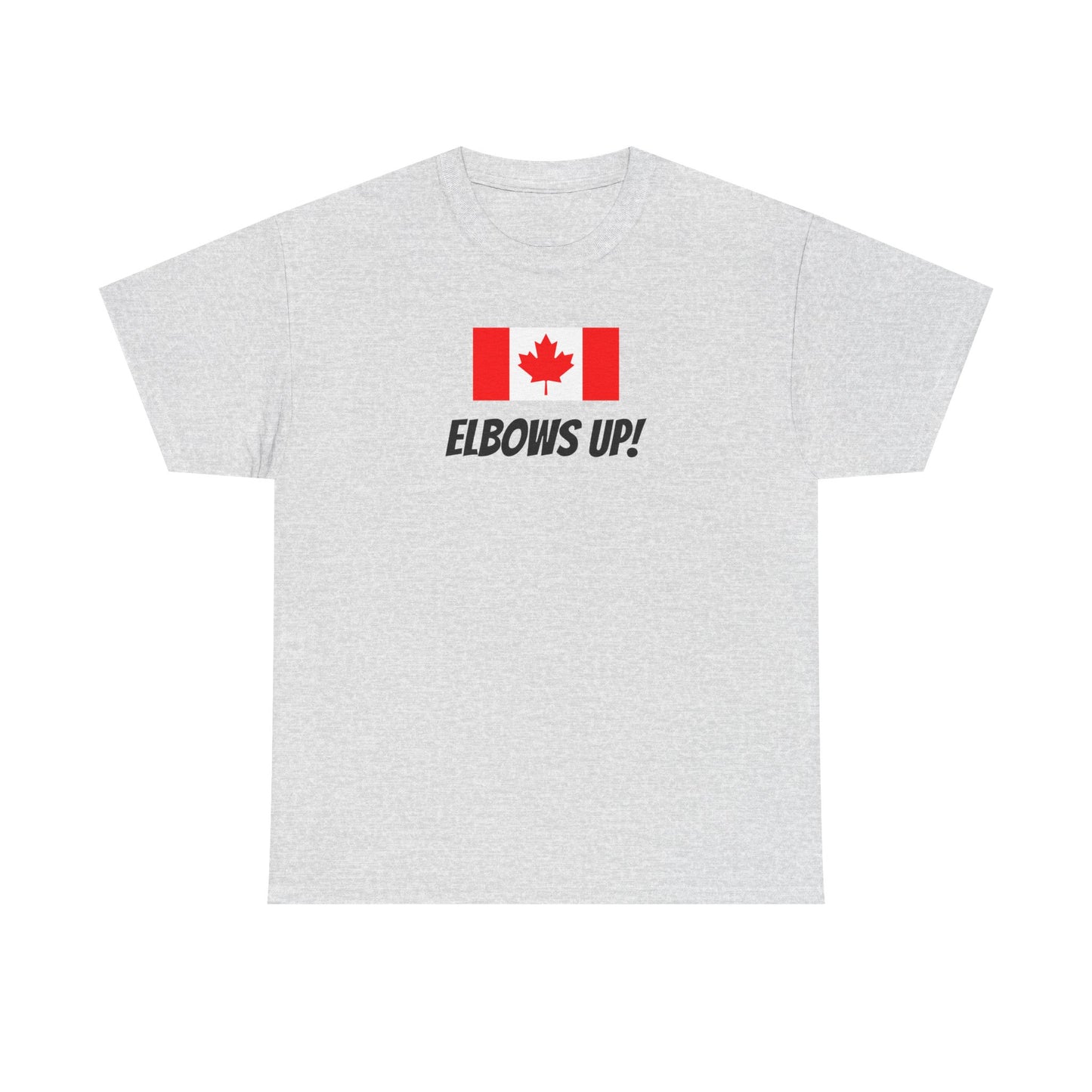 Canada Flag Elbows Up Unisex Heavy Cotton Tee