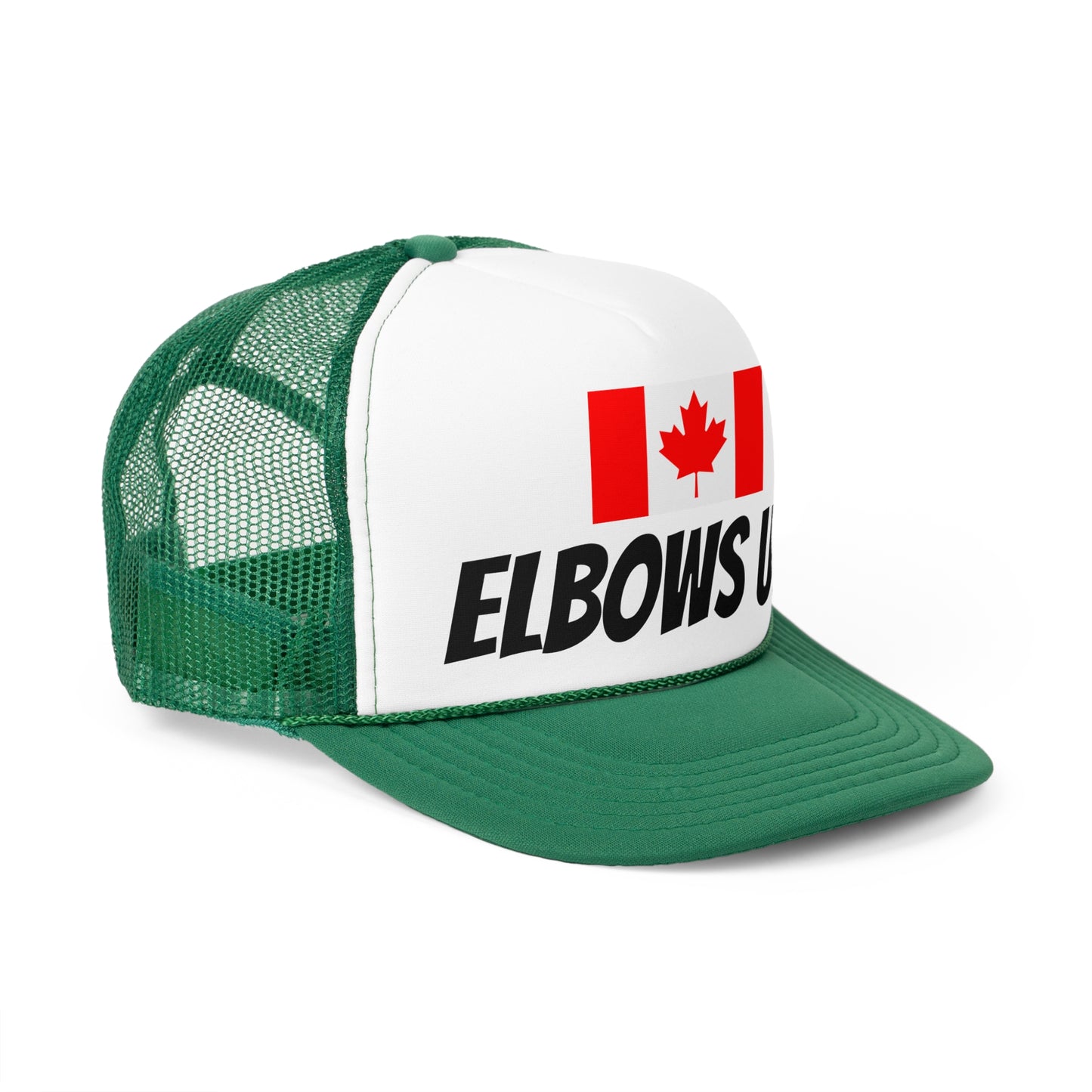 'Elbows Up!' - Canadian Flag Trucker Cap