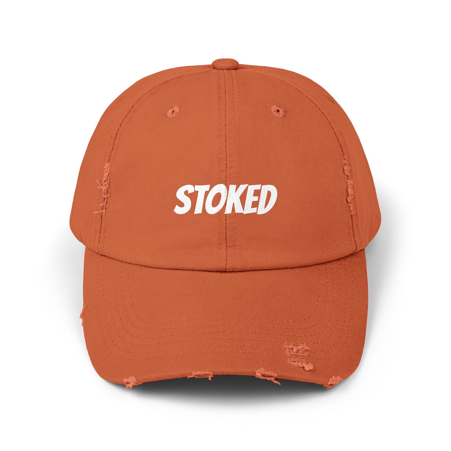 Unisex Distressed Cap - STOKED Vintage Look Hat for Casual Style