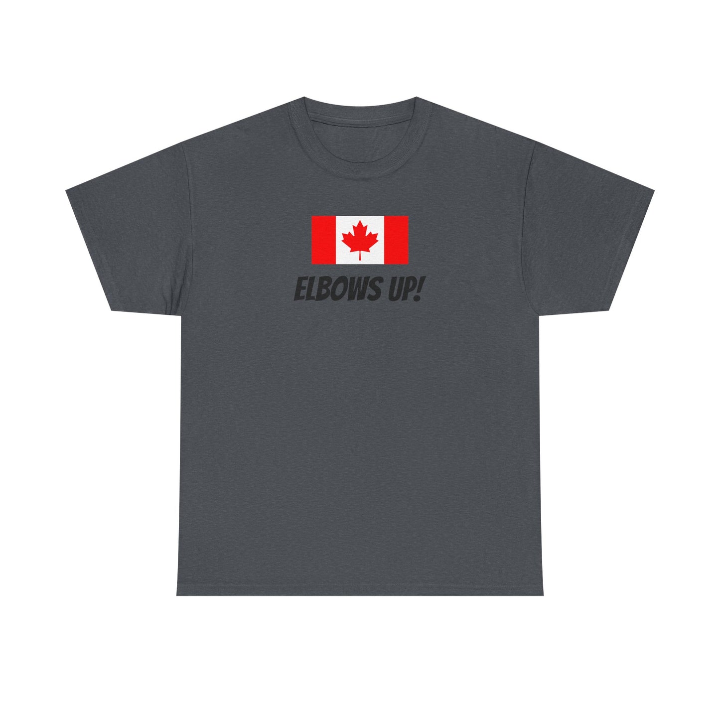 Canada Flag Elbows Up Unisex Heavy Cotton Tee