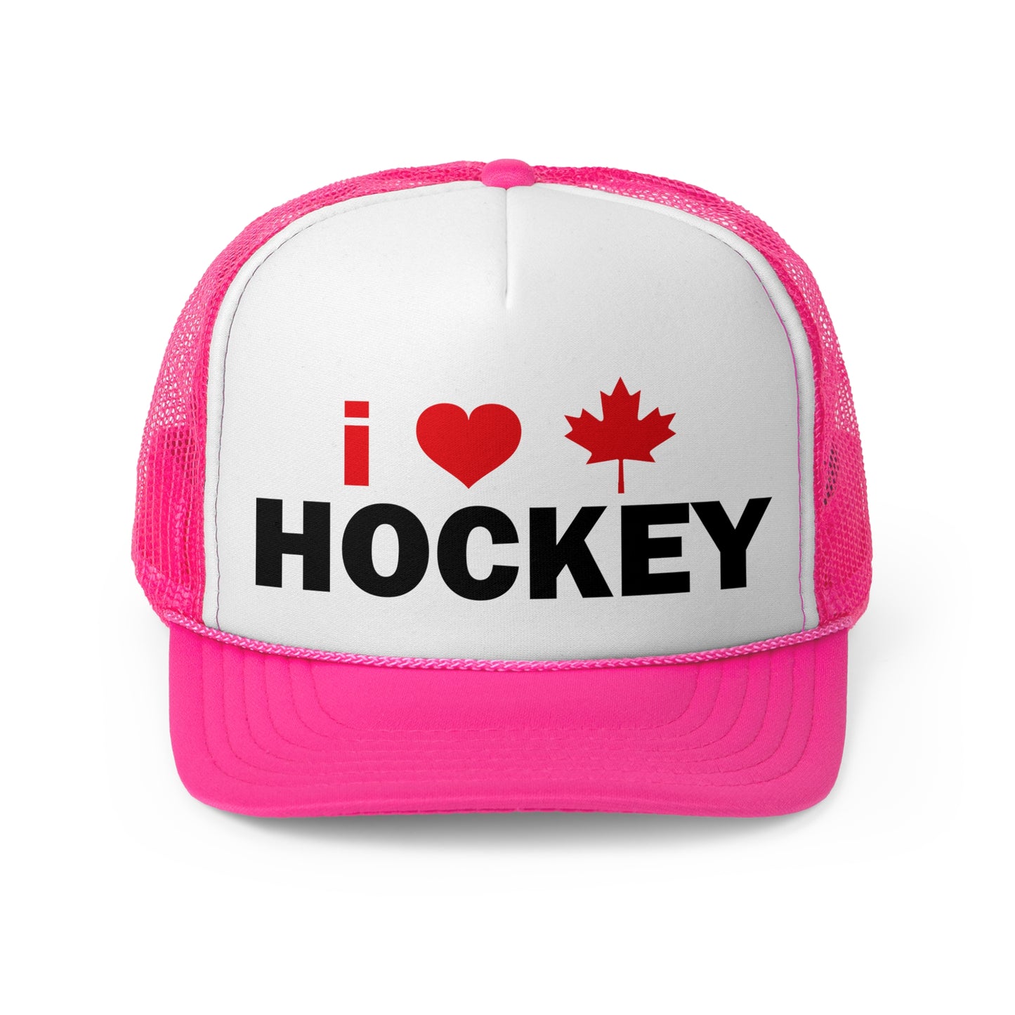 I Love Hockey Trucker Cap - Perfect for Fans and Celebrations