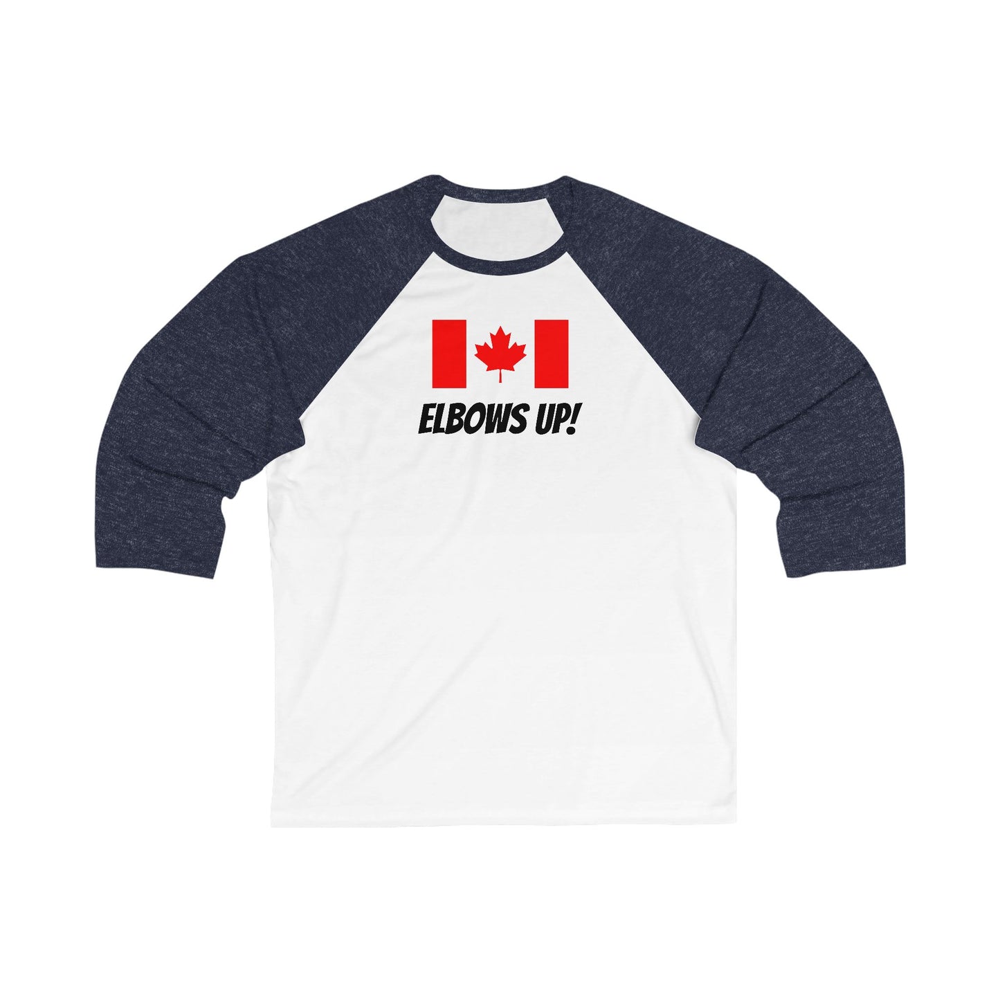 Elbows Up! Canada Baseball Tee - Unisex 3/4 Sleeve Shirt for Celebrate Canadian Pride