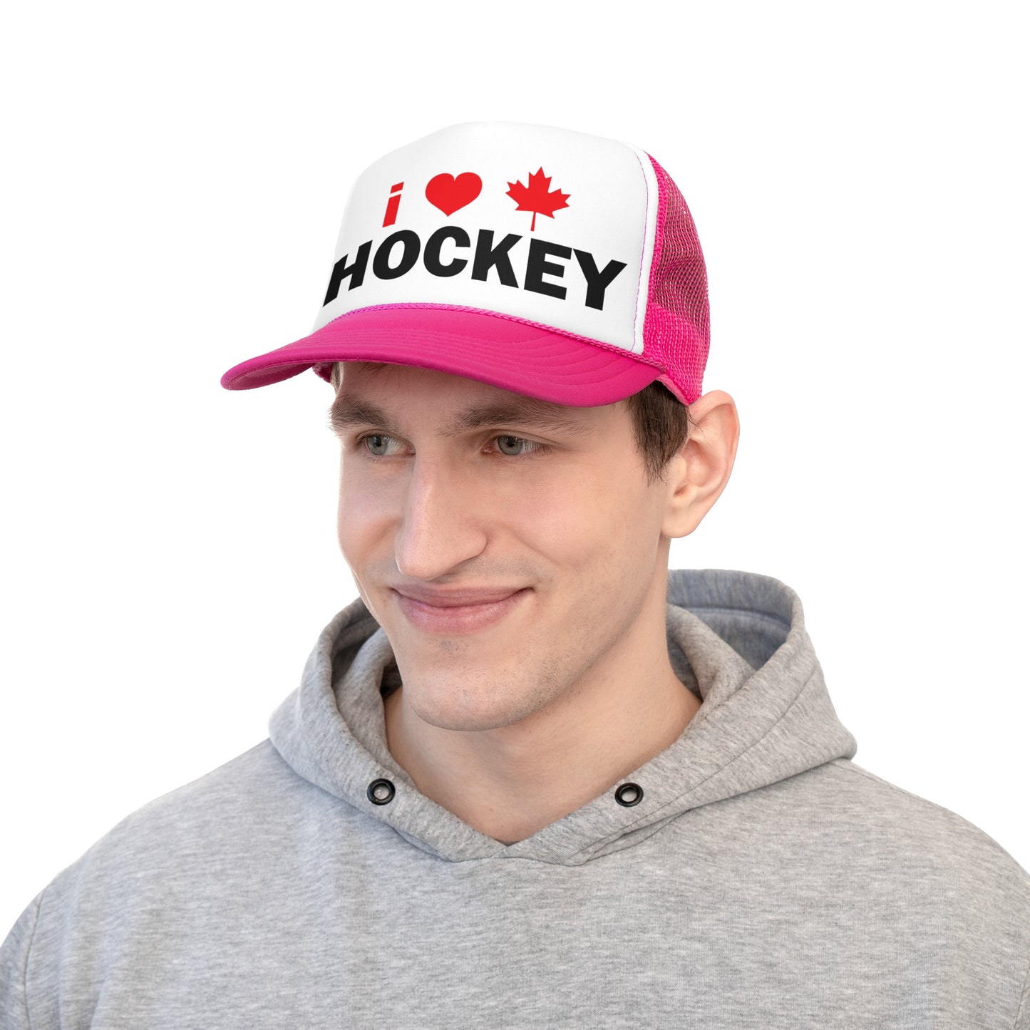 I Love Hockey Trucker Cap - Perfect for Fans and Celebrations