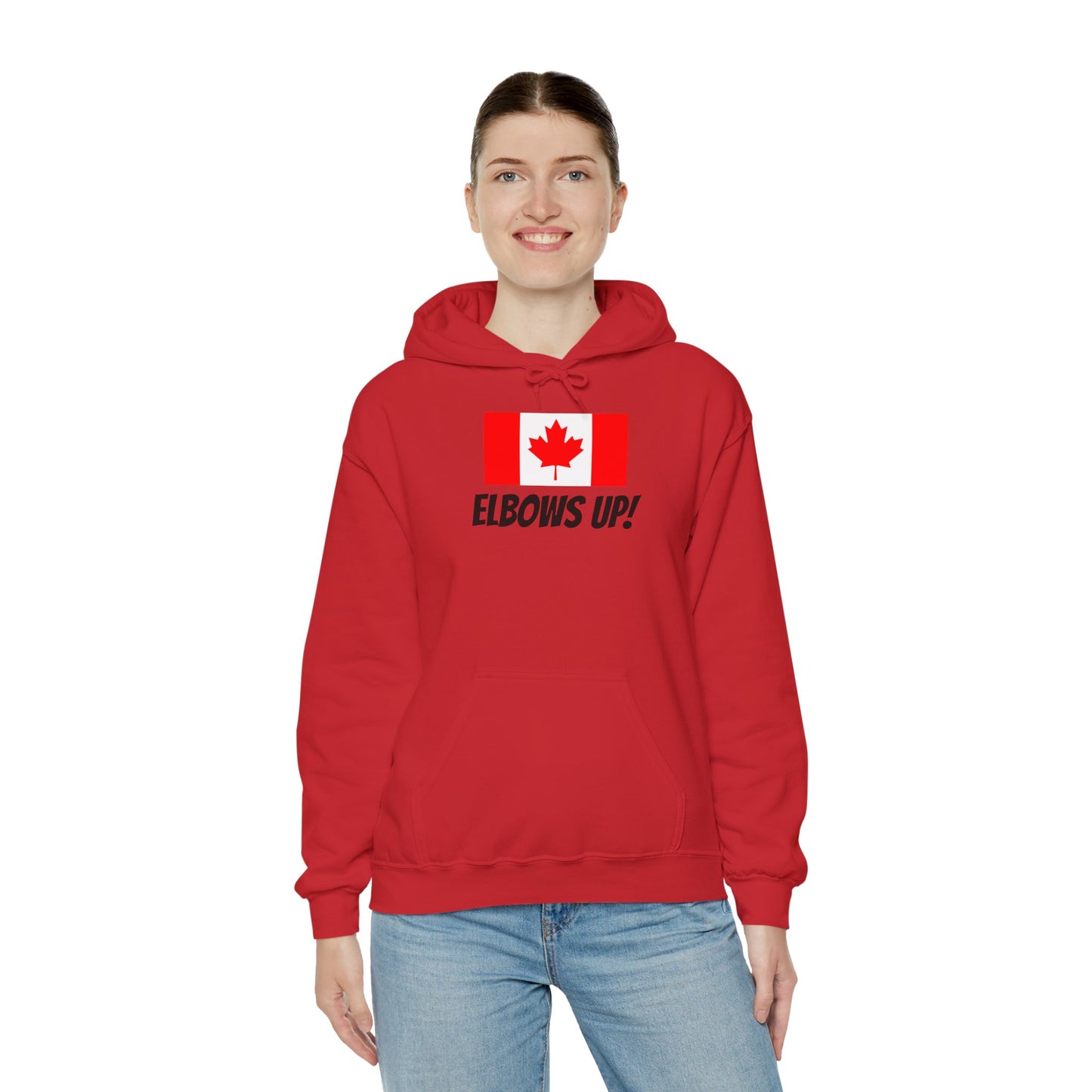 Canada Elbows Up Hoodie - Unisex Heavy Blend™ Sweatshirt