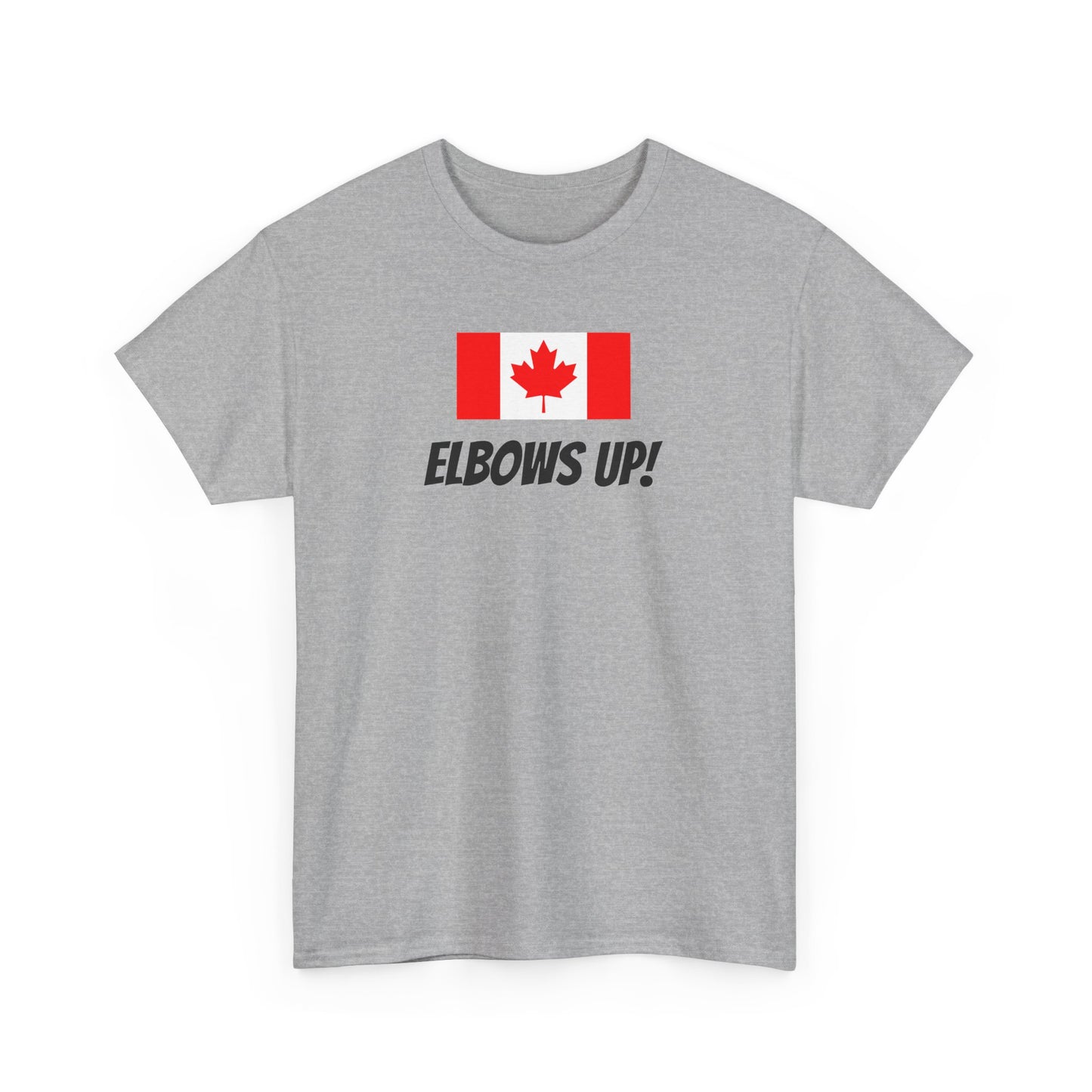 Canada Flag Elbows Up Unisex Heavy Cotton Tee